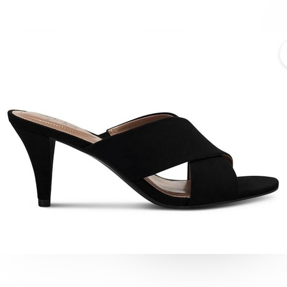 Style&Co Women Patricia Black Kitten Heel Slides 8M - Picture 2 of 7